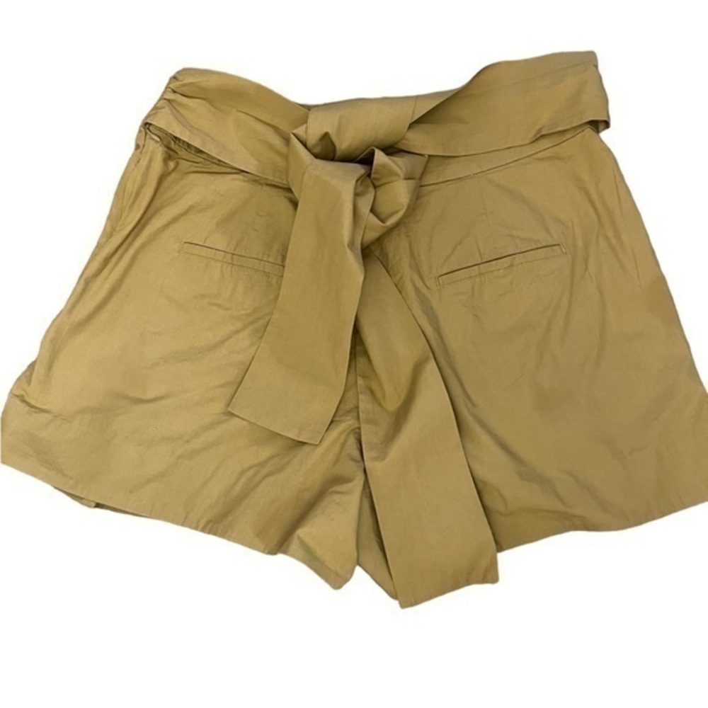 J.Crew Khaki Pleated Tie Waist Skirt Look Lined Shorts